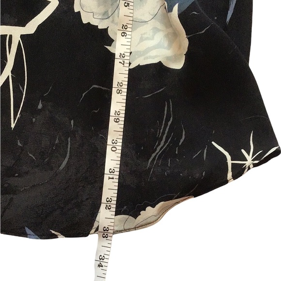 Aritzia Babaton Bennett Silk Mini Dress, Black With Floral Print, size XS - Picture 14 of 15